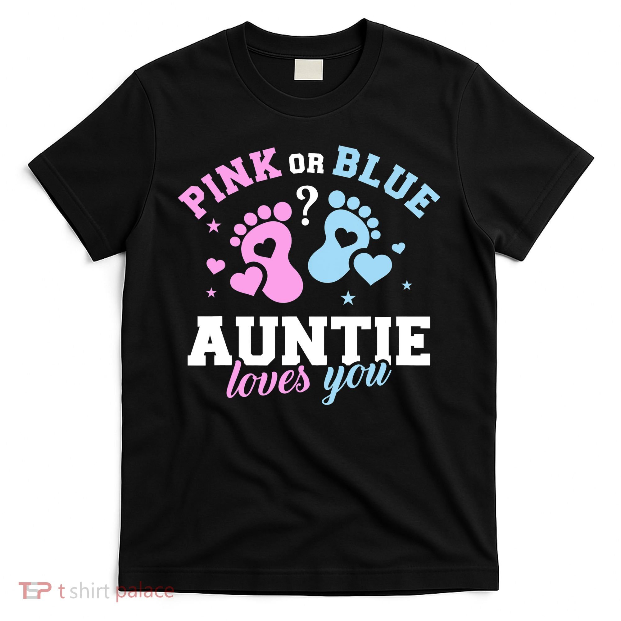 Gender Reveal Auntie Aunt TShirt T-Shirt