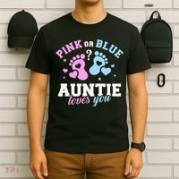 Gender Reveal Auntie Aunt TShirt T-Shirt thumb 6