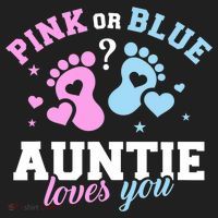 Gender Reveal Auntie Aunt TShirt Beanie thumb 2