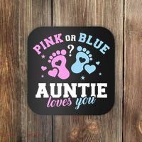 Gender Reveal Auntie Aunt TShirt Coaster thumb 0
