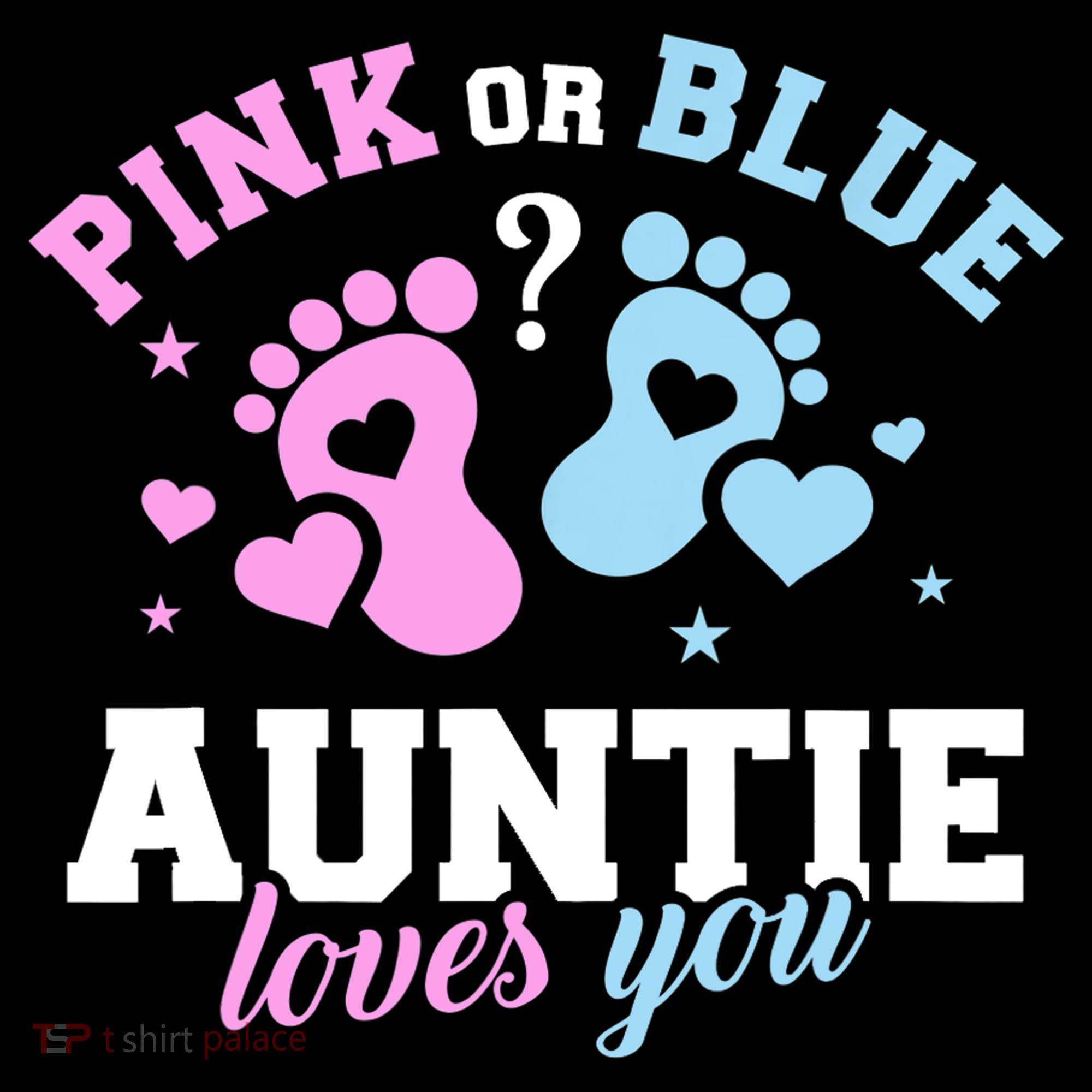 Gender Reveal Auntie Aunt TShirt Women's Hoodie