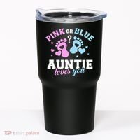 Gender Reveal Auntie Aunt TShirt Tumbler thumb 0