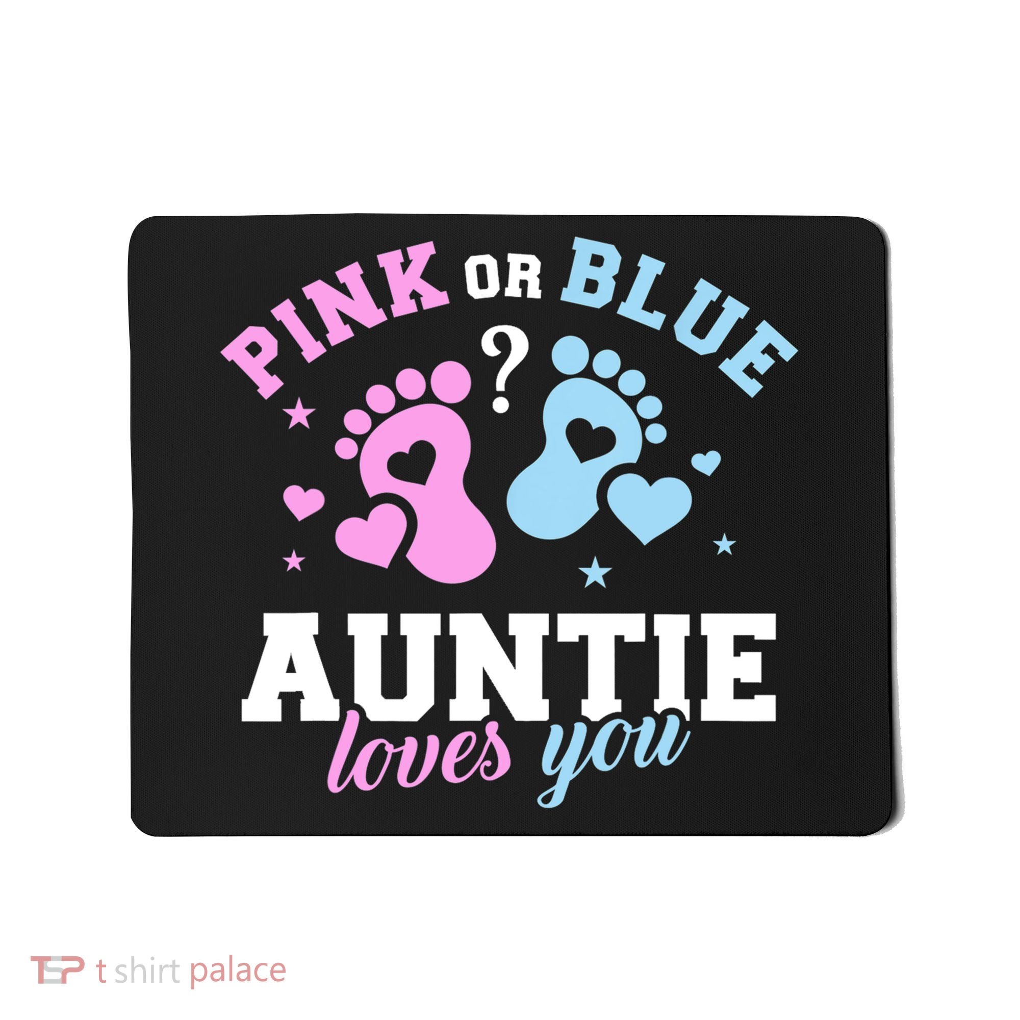 Gender Reveal Auntie Aunt TShirt Mousepad