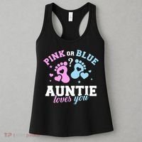 Gender Reveal Auntie Aunt TShirt Women's Tank Top thumb 3