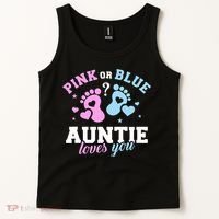 Gender Reveal Auntie Aunt TShirt Tank Top thumb 2