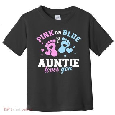 Gender Reveal Auntie Aunt TShirt Toddler T-Shirt