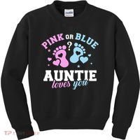 Gender Reveal Auntie Aunt TShirt Kids Sweatshirt thumb 0