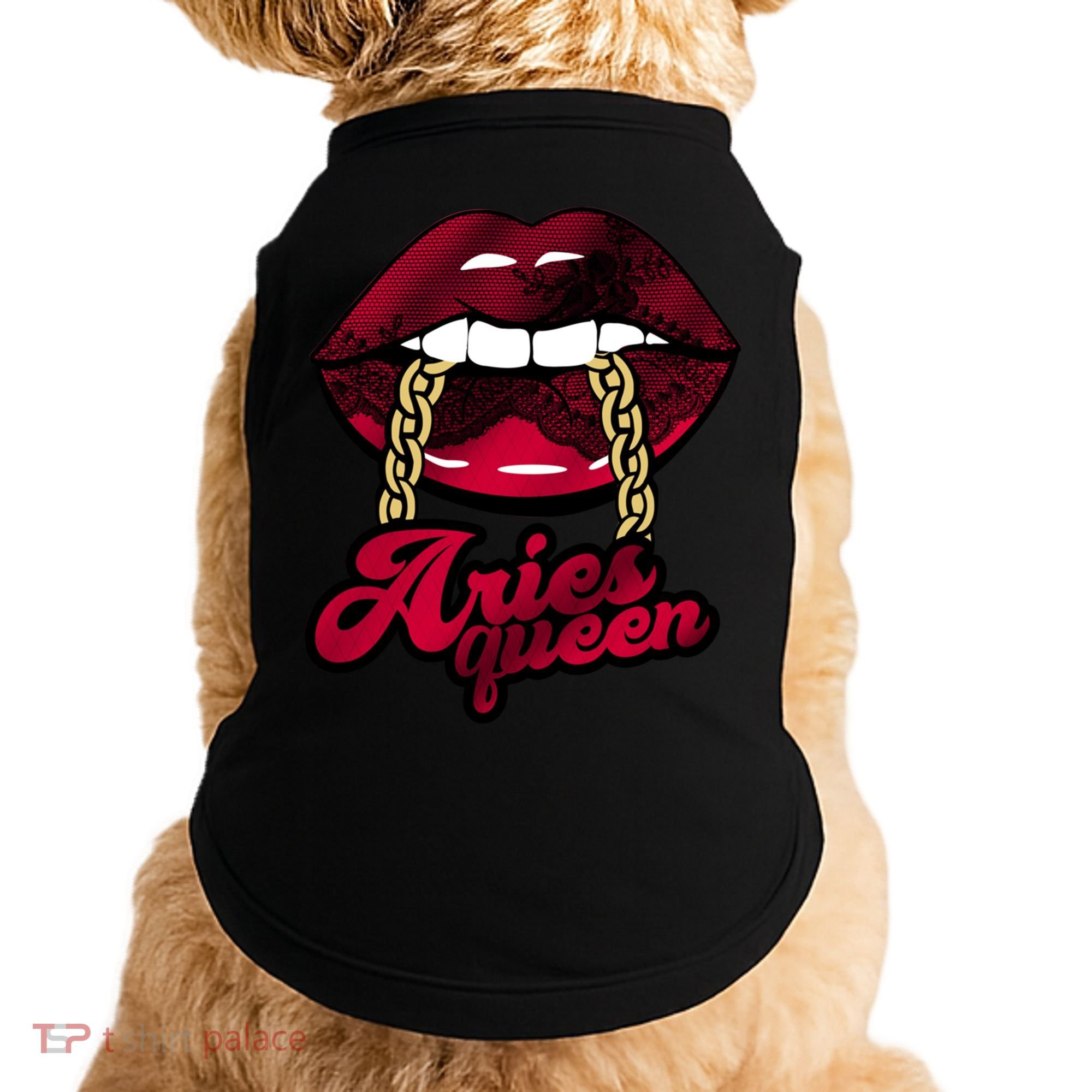 Gothic Red Aries Queen Zodiac Meaningful Gift Doggie Tank