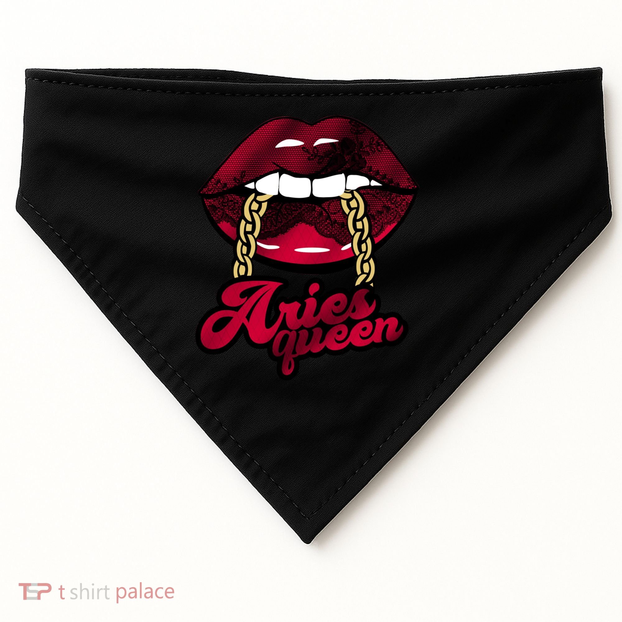 Gothic Red Aries Queen Zodiac Meaningful Gift USA-Made Doggie Bandana