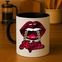 Gothic Red Aries Queen Zodiac Meaningful Gift Coffee Mug thumb 4