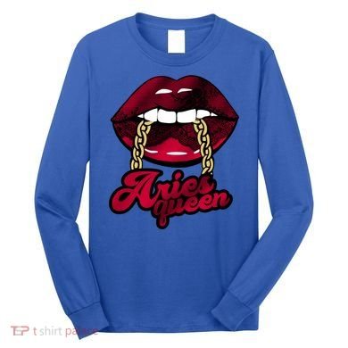 Gothic Red Aries Queen Zodiac Meaningful Gift Long Sleeve Shirt