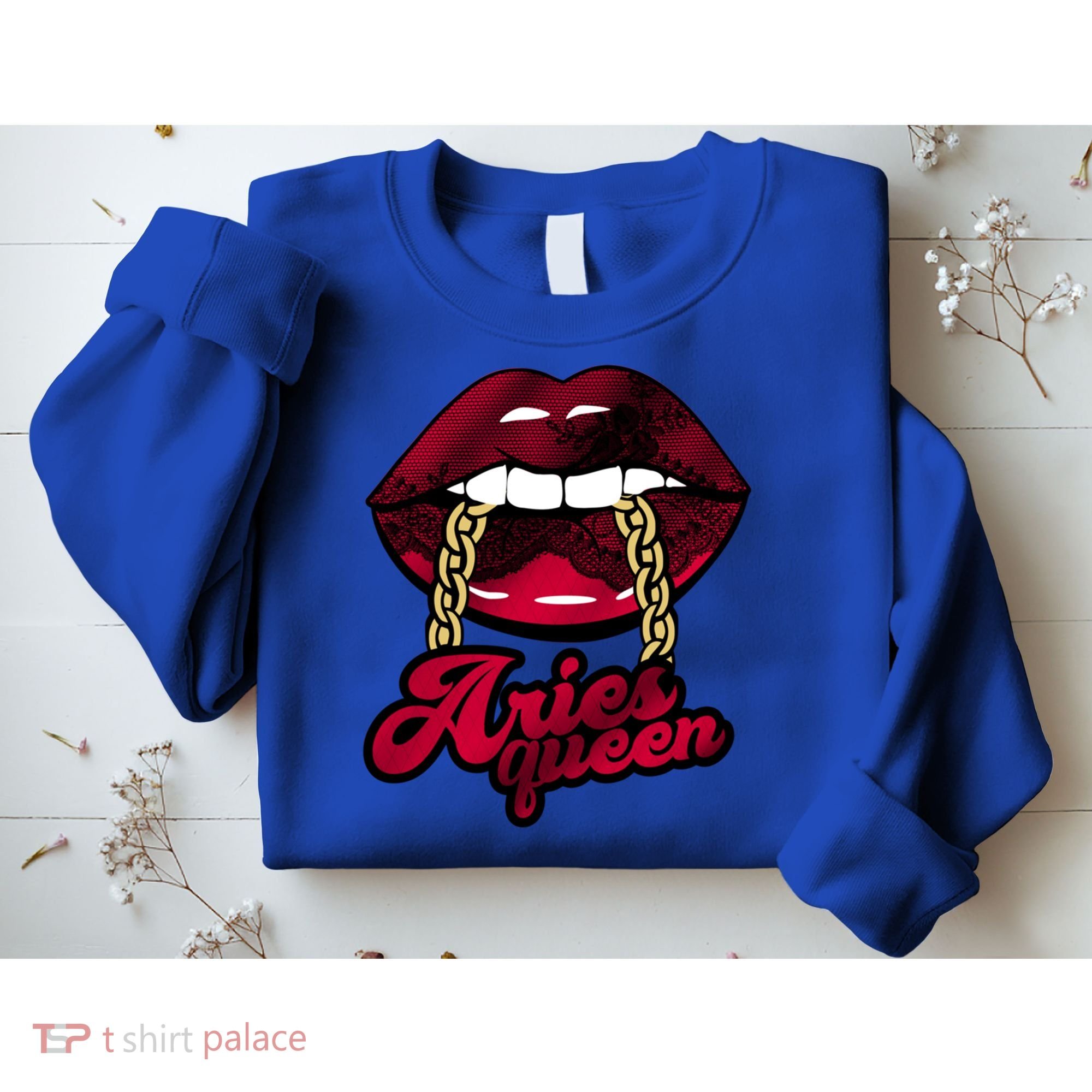 Gothic Red Aries Queen Zodiac Meaningful Gift Sweatshirt