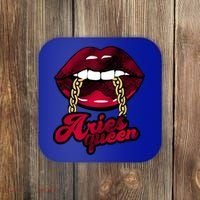 Gothic Red Aries Queen Zodiac Meaningful Gift Coaster thumb 0
