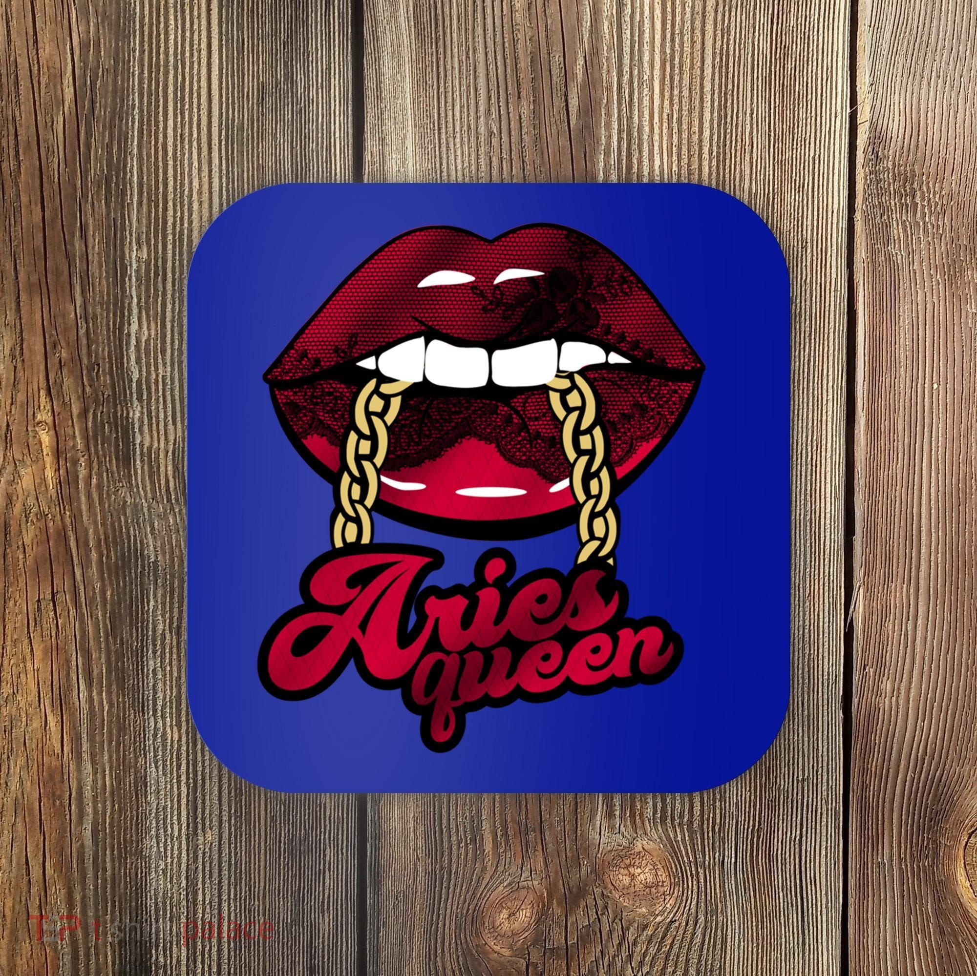 Gothic Red Aries Queen Zodiac Meaningful Gift Coaster