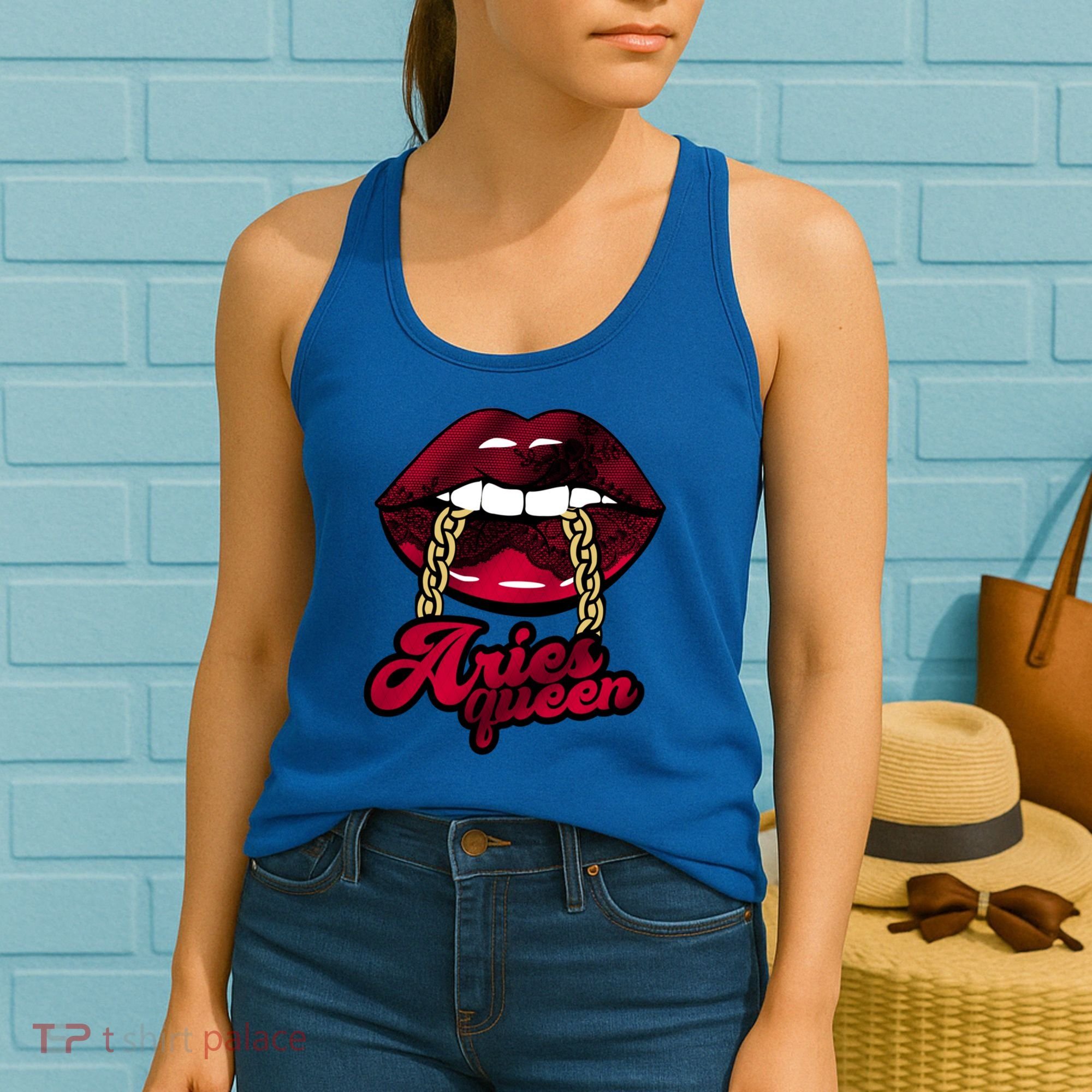 Gothic Red Aries Queen Zodiac Meaningful Gift Women's Tank Top