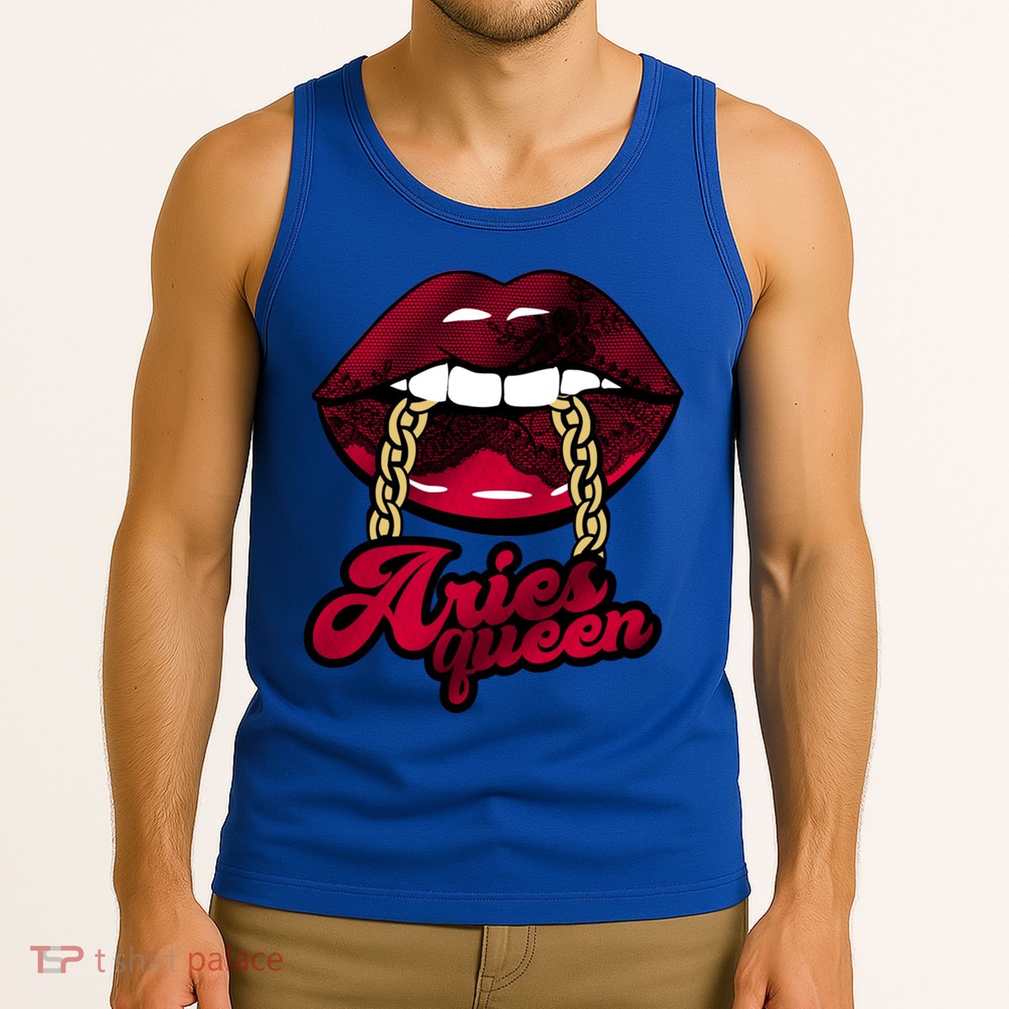 Gothic Red Aries Queen Zodiac Meaningful Gift Tank Top