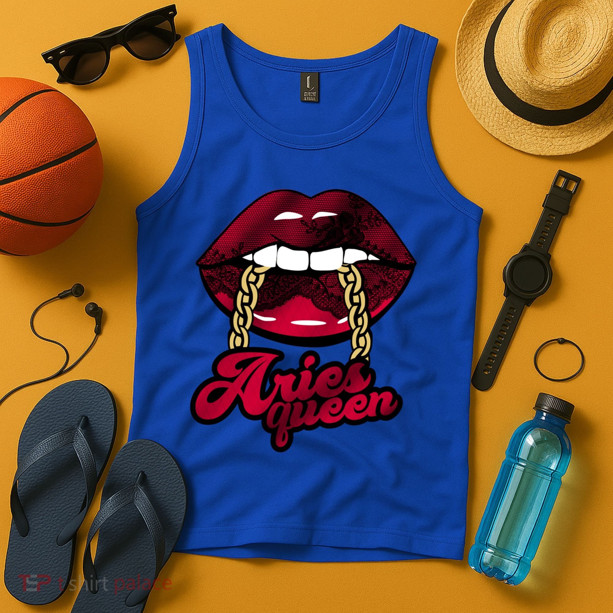 Gothic Red Aries Queen Zodiac Meaningful Gift Tank Top