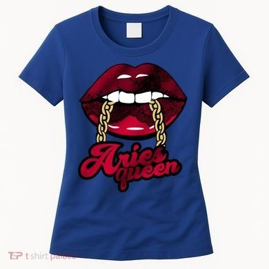 Gothic Red Aries Queen Zodiac Meaningful Gift Women's T-Shirt