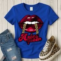 Gothic Red Aries Queen Zodiac Meaningful Gift Women's T-Shirt thumb 3