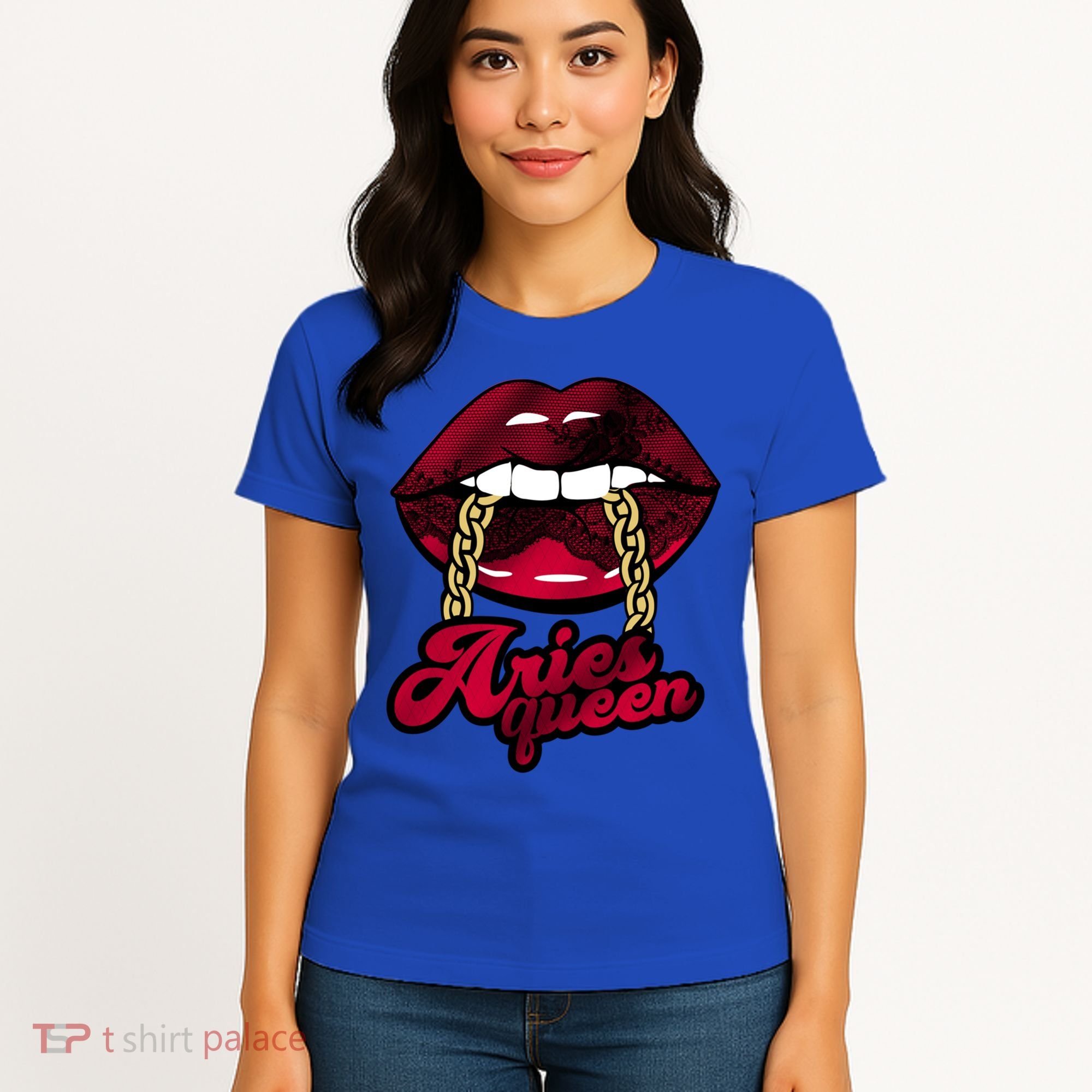 Gothic Red Aries Queen Zodiac Meaningful Gift Women's T-Shirt