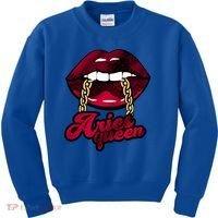 Gothic Red Aries Queen Zodiac Meaningful Gift Kids Sweatshirt thumb 0