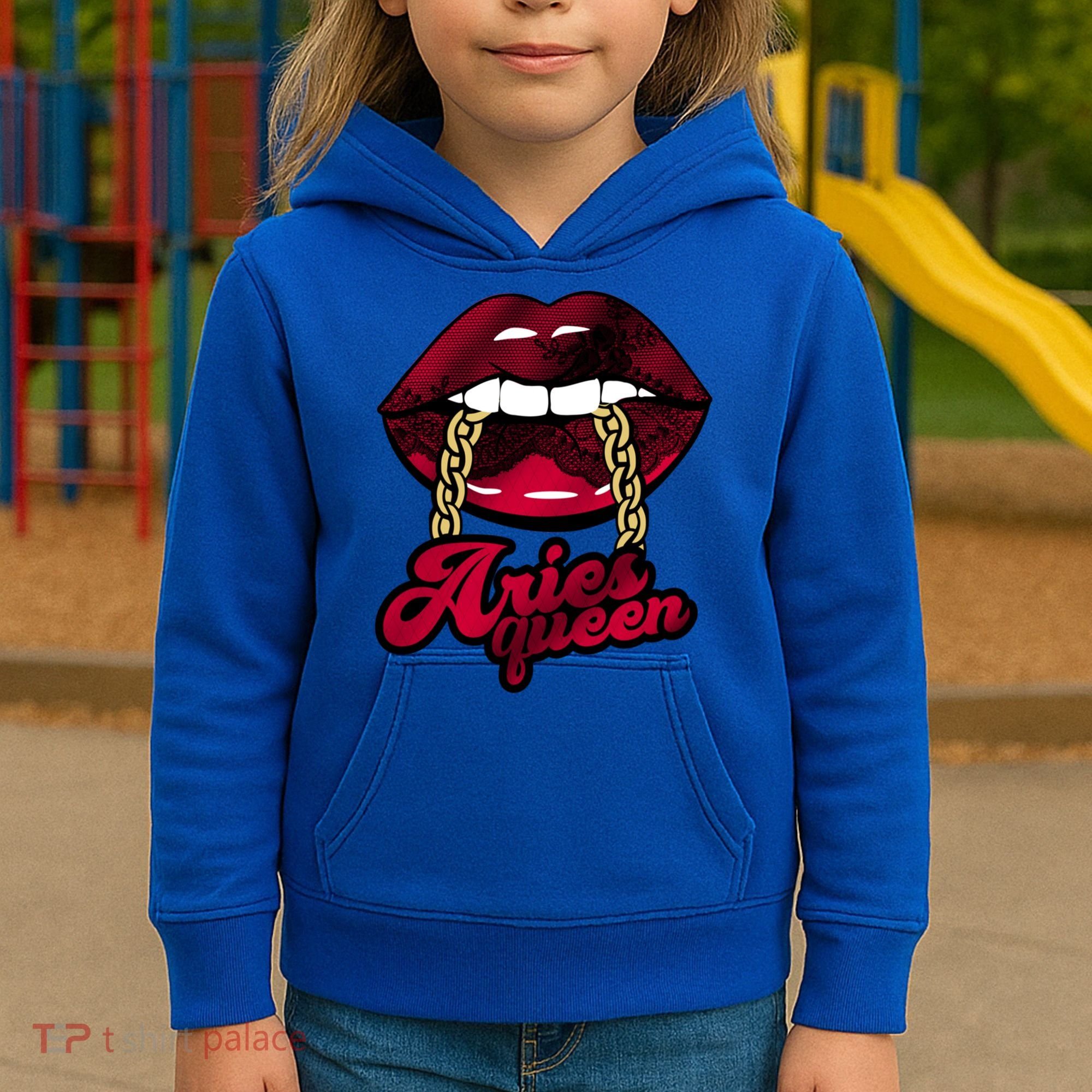 Gothic Red Aries Queen Zodiac Meaningful Gift Kids Hoodie