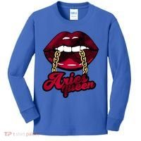 Gothic Red Aries Queen Zodiac Meaningful Gift Kids Long Sleeve Shirt thumb 0