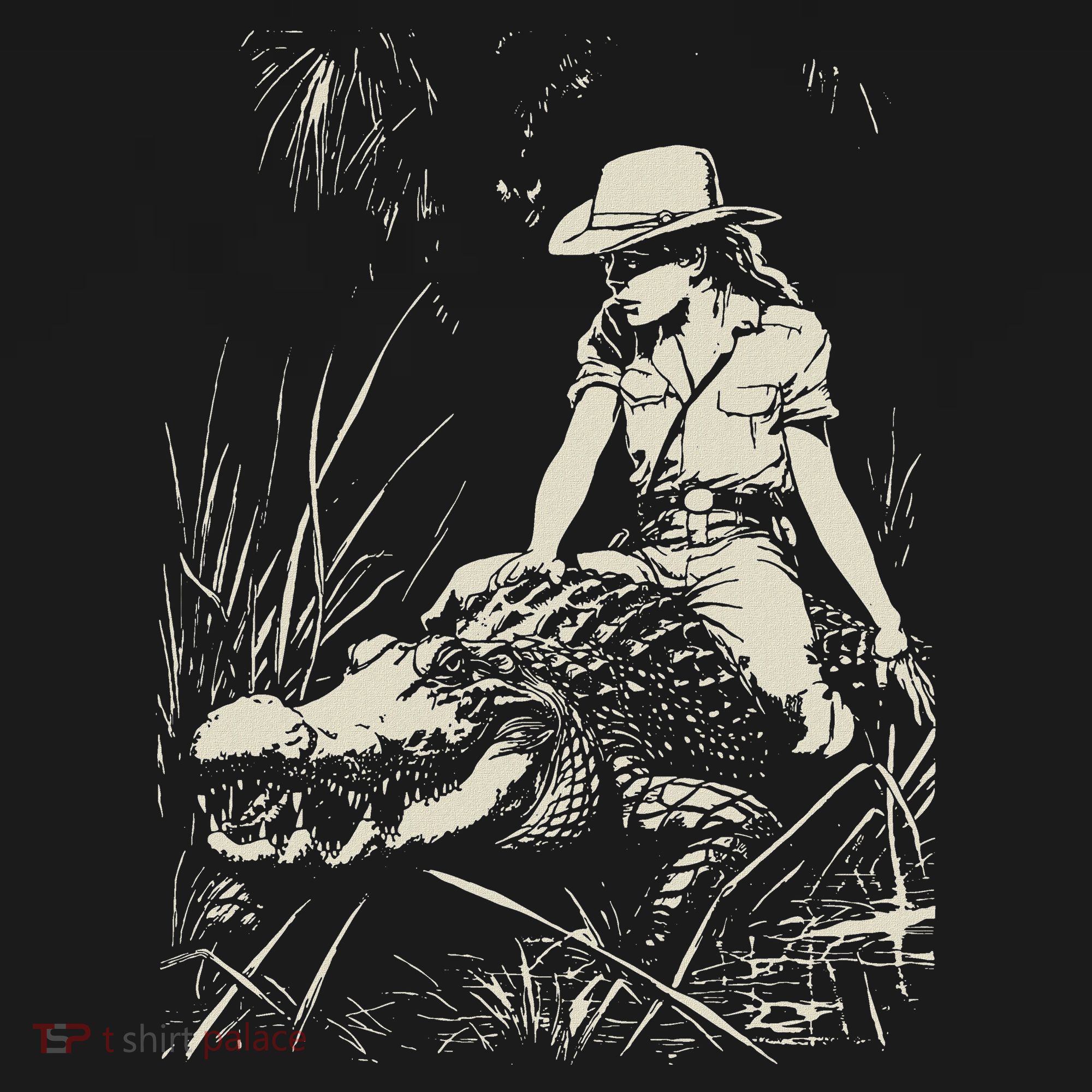 Girl Riding Alligator Weird Funny Florida Crocodile Meme Women's Hoodie