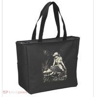 Girl Riding Alligator Weird Funny Florida Crocodile Meme Tote Bag thumb 2