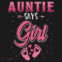 Gender reveal Auntie says baby matching family set Women's Hoodie thumb 2