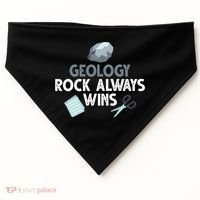 Geology Rock Always Wins Gift Old Rock Day Gift Geologist Science Gift USA-Made Doggie Bandana thumb 0