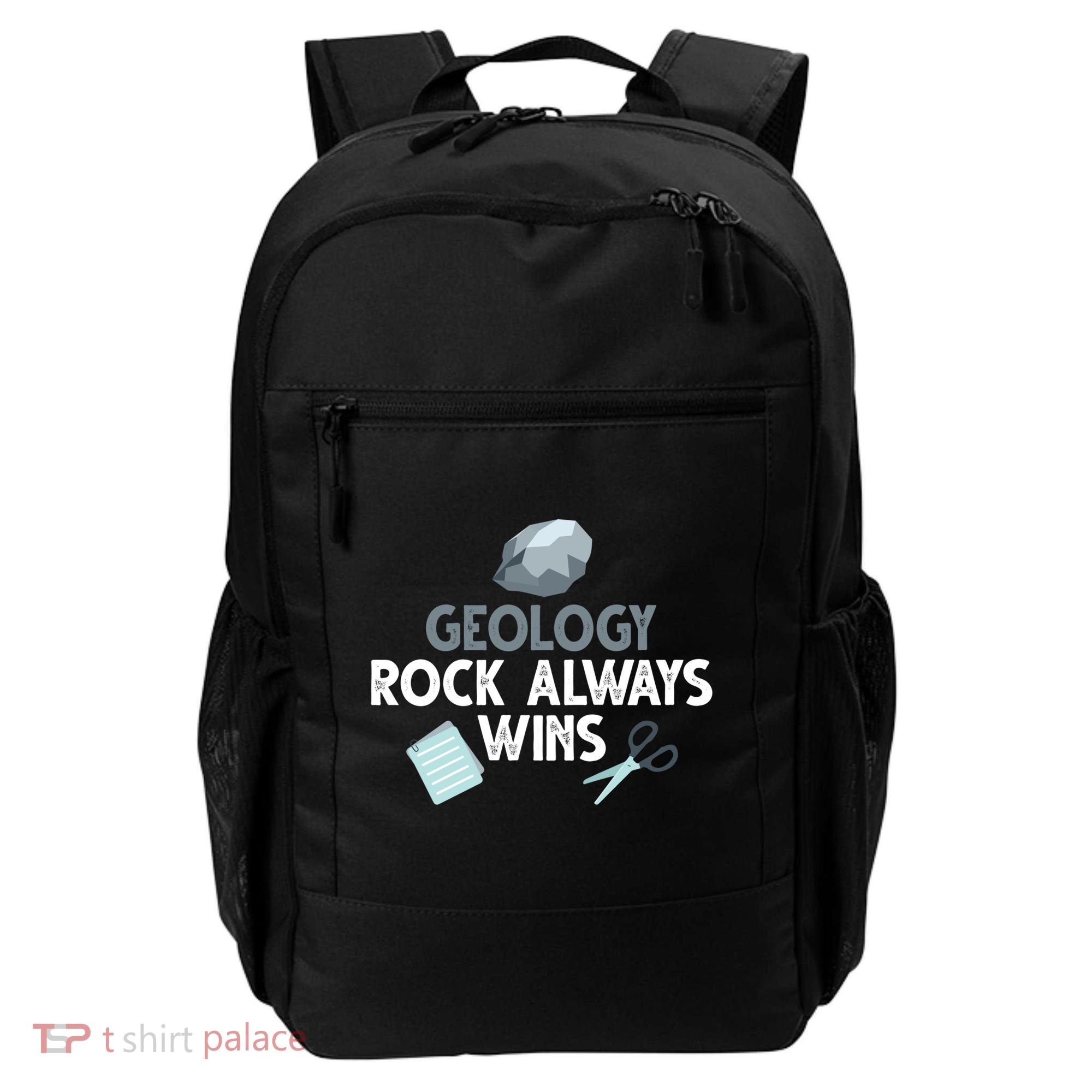 Geology Rock Always Wins Gift Old Rock Day Gift Geologist Science Gift Backpack