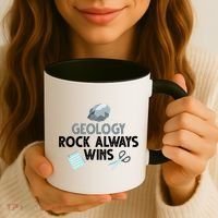 Geology Rock Always Wins Gift Old Rock Day Gift Geologist Science Gift Coffee Mug thumb 3