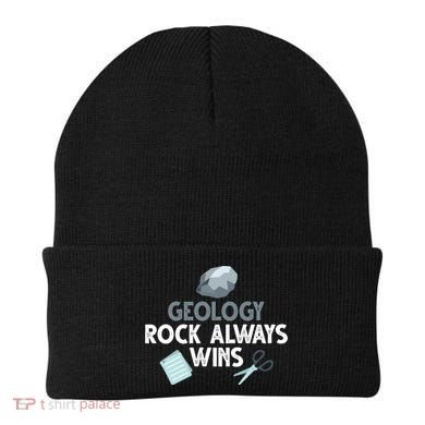 Geology Rock Always Wins Gift Old Rock Day Gift Geologist Science Gift Beanie