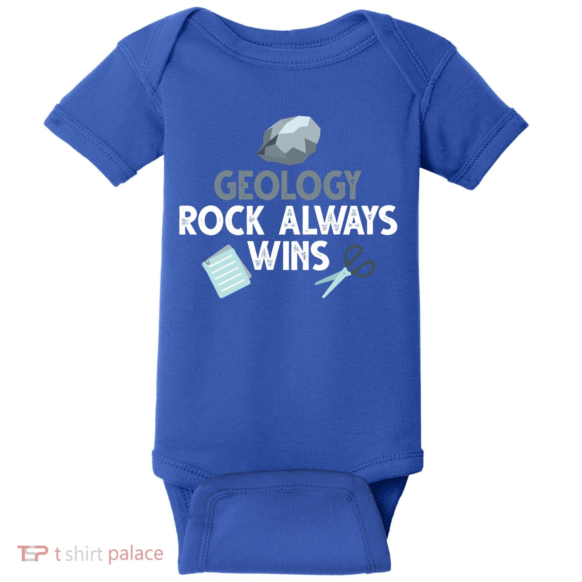 Geology Rock Always Wins Gift Old Rock Day Gift Geologist Science Gift Baby Bodysuit