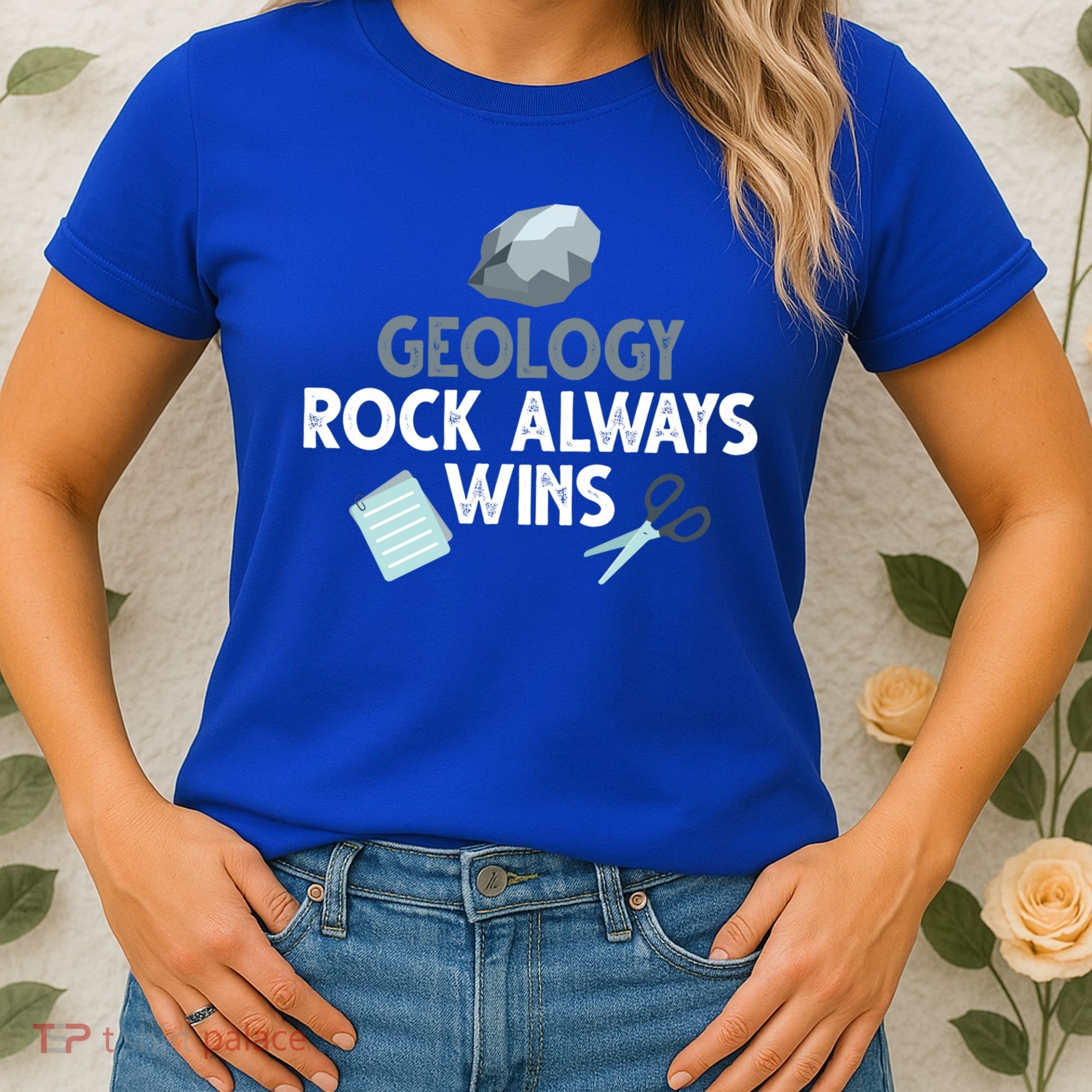 Geology Rock Always Wins Gift Old Rock Day Gift Geologist Science Gift Women's T-Shirt