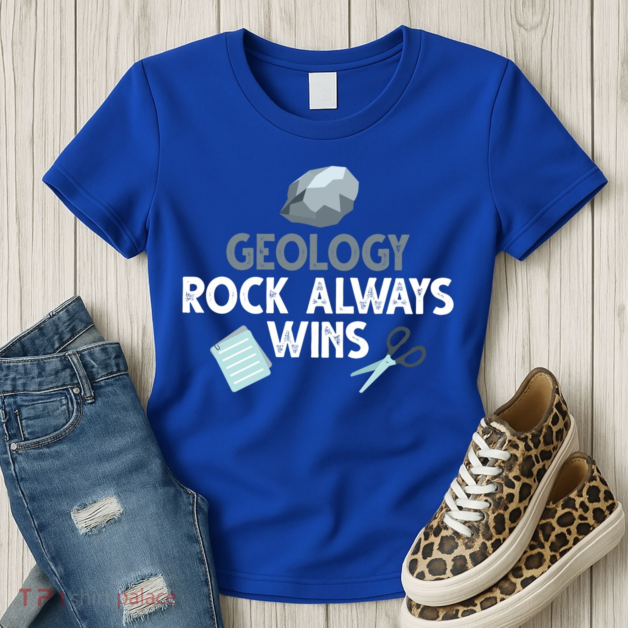 Geology Rock Always Wins Gift Old Rock Day Gift Geologist Science Gift Women's T-Shirt