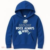 Geology Rock Always Wins Gift Old Rock Day Gift Geologist Science Gift Kids Hoodie thumb 0