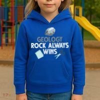 Geology Rock Always Wins Gift Old Rock Day Gift Geologist Science Gift Kids Hoodie thumb 3