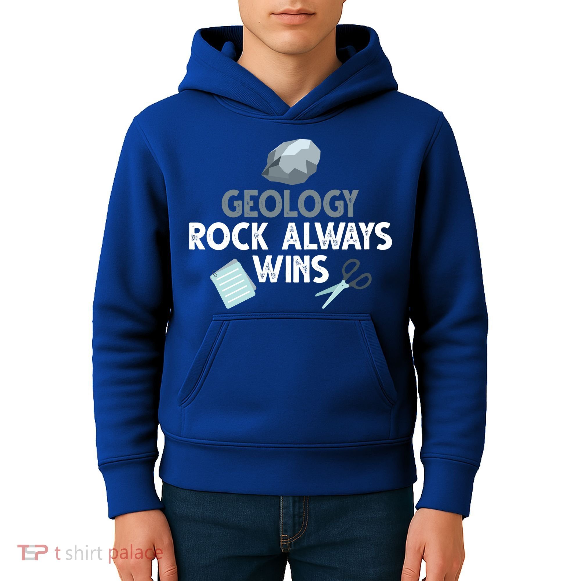Geology Rock Always Wins Gift Old Rock Day Gift Geologist Science Gift Kids Hoodie