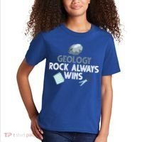 Geology Rock Always Wins Gift Old Rock Day Gift Geologist Science Gift Kids T-Shirt thumb 2