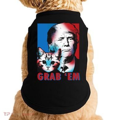 Grab 'Em Cat Funny Pro Trump Doggie Tank