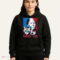 Grab 'Em Cat Funny Pro Trump Hoodie thumb 5