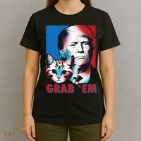 Grab 'Em Cat Funny Pro Trump T-Shirt thumb 4