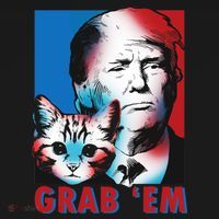 Grab 'Em Cat Funny Pro Trump Button thumb 1