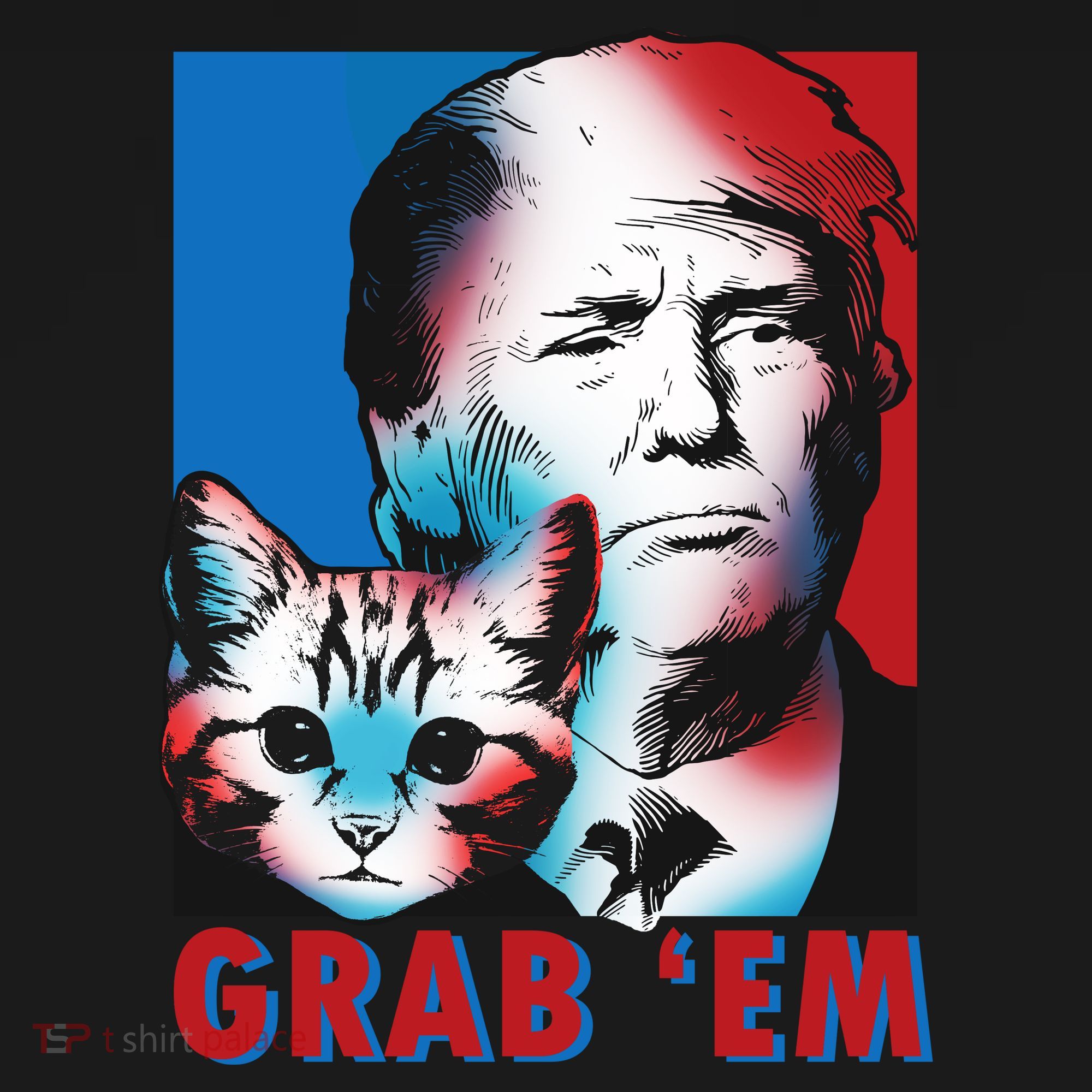 Grab 'Em Cat Funny Pro Trump Bucket Hat