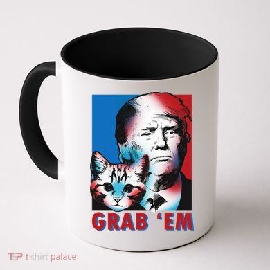 Grab 'Em Cat Funny Pro Trump Coffee Mug