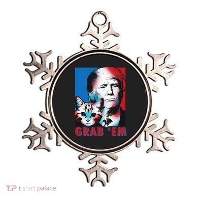Grab 'Em Cat Funny Pro Trump Ornament