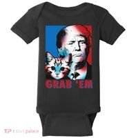 Grab 'Em Cat Funny Pro Trump Baby Bodysuit thumb 0