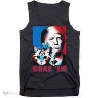Grab 'Em Cat Funny Pro Trump Tank Top thumb 0